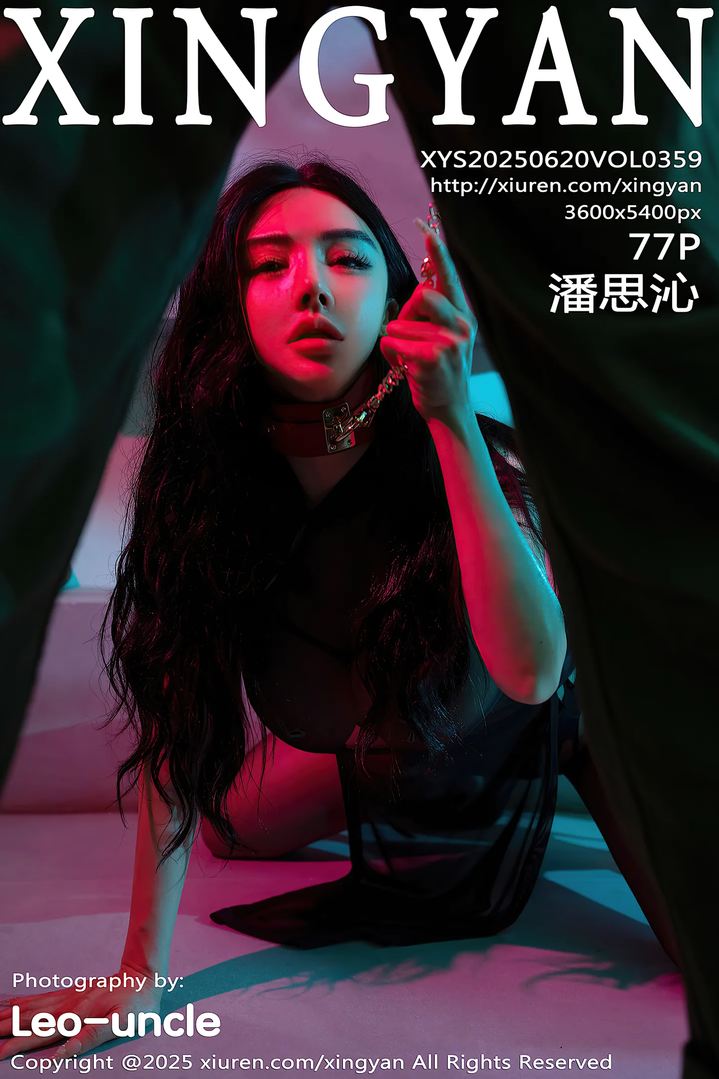 [XINGYAN星颜社]VOL.359_模特潘思沁性感黑色情趣内衣配超薄黑丝秀巨乳肥臀惹火诱惑写真77P-秀人网 - XiuRen.Space